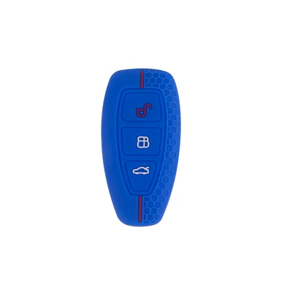 Silicone Key Cover Wholesale, Static Rod/Key Bag - sea-blue-red-line-according-to-the-original-car-key-size-design