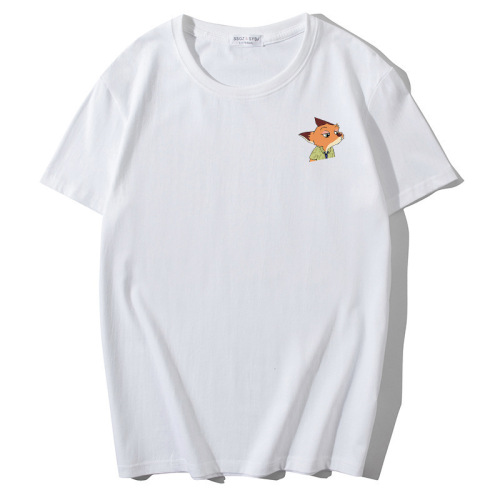 Men's T-shirt Short Sleeve New Summer Trend Cartoon Pure Cotton Loose Half Sleeve Base Shirt Casual Versatile Top