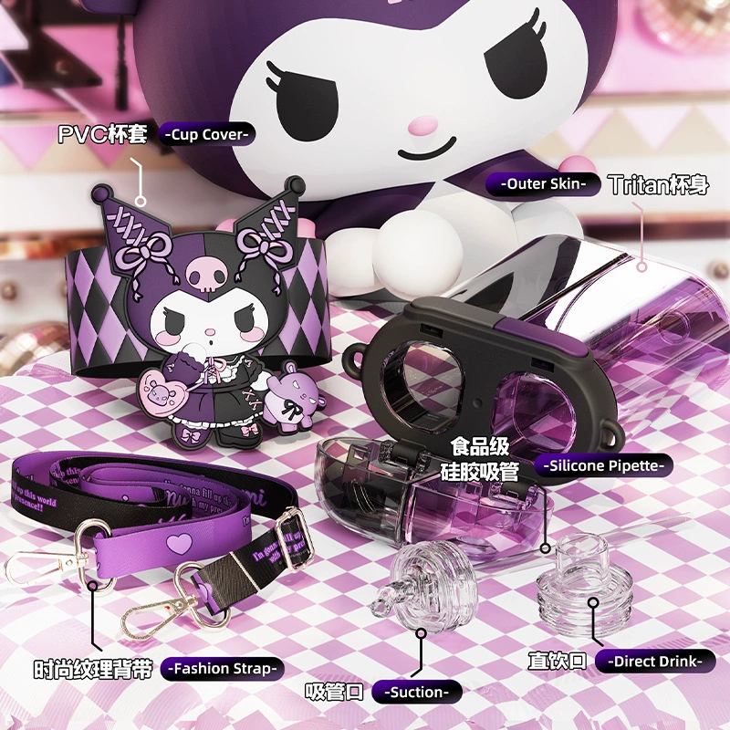 Hello kitty, детские стеклянные изделия со стеклом для учащихся начальной школы, пластиковый чайник