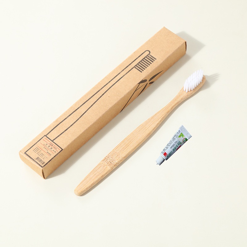 竹子牙刷白色刷毛+3克两面针牙膏