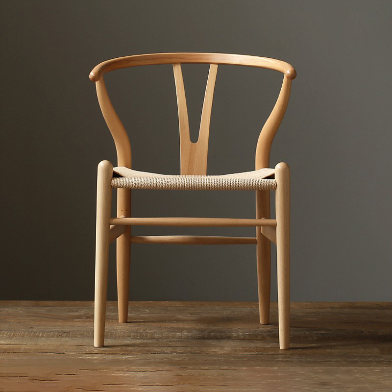 Senmo Nordic Solid Wood Wabi-Sabi Armrest Y Chair Simple Negotiable Dining Room Hotel Coffee Backrest Study