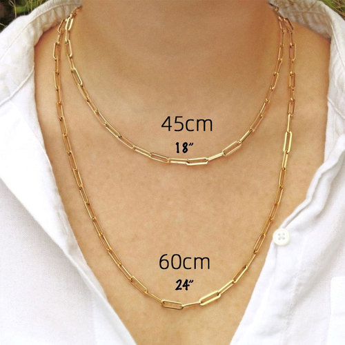 Elegant gold, silver, rose gold paperclip necklace, paperclip bracelet accessory item