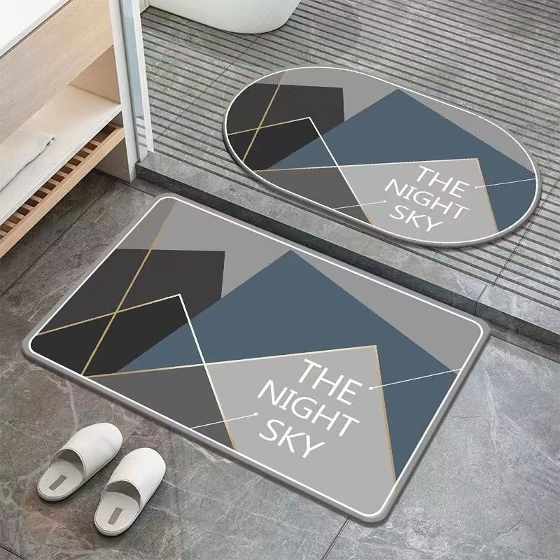 Alfombra de suelo transfronteriza alfombra de suelo antideslizante de baño de color sólido alfombra de barro suave de diatomita simple cocina alfombra de suelo de baño
