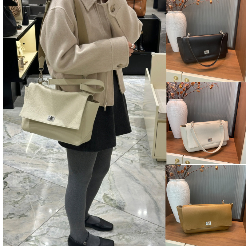 韓国の大衆mini秀林の新型多層カジュアル牛革ロックカバーの大容量シングルショルダーバッグ通勤|undefined