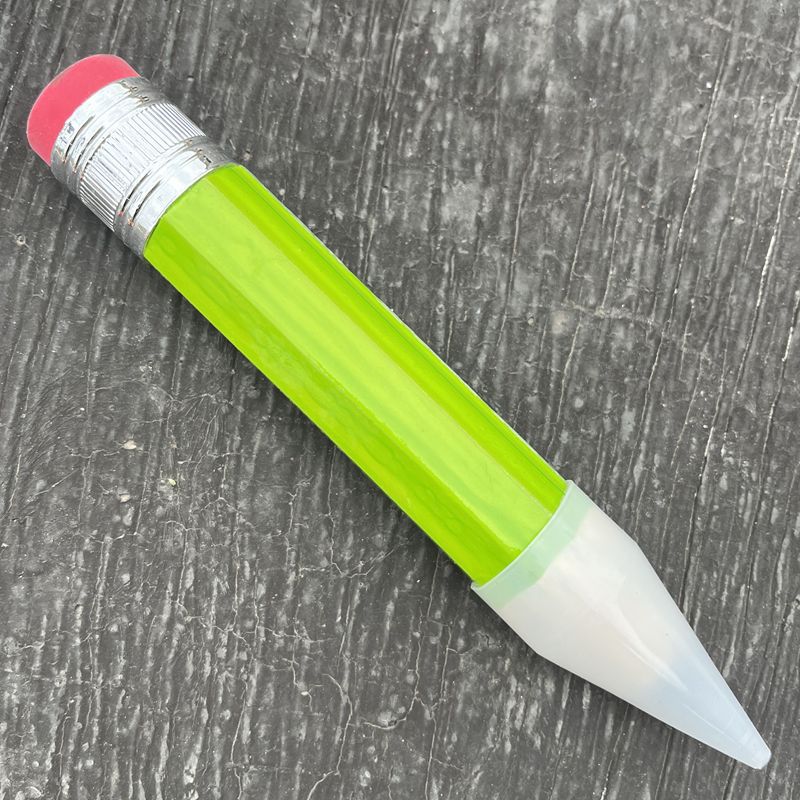 짧은 큰 연필 (녹색)