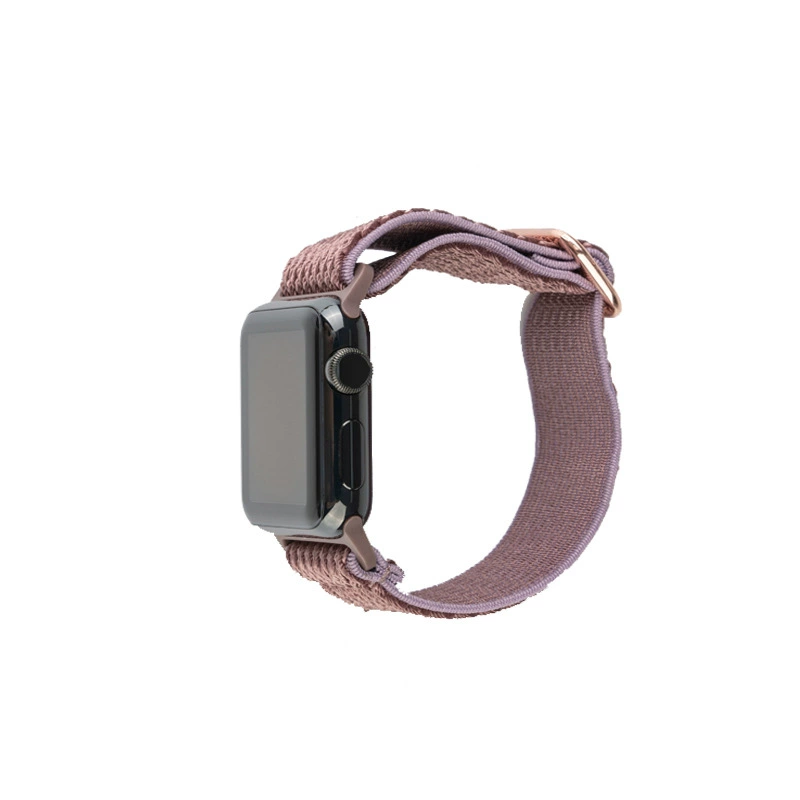 Ремешок-брет для часов (Apple) плетеный нейлоновый эластичный, регулируемая пряжка, совместим 38–49 мм