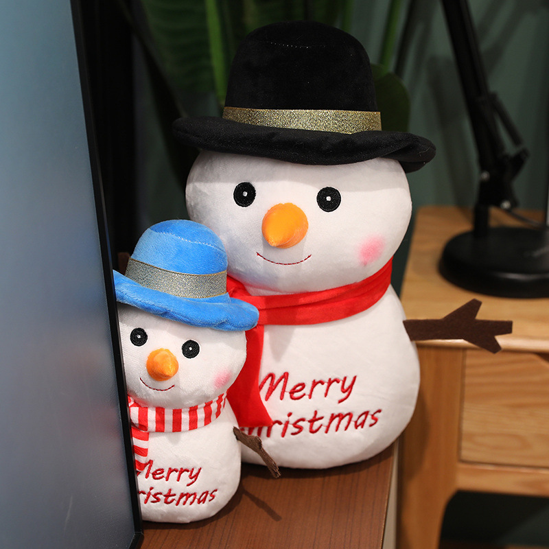 Muñecas de muñecas de nieve de Navidad de tres colores Merry Christmas decoración de juguetes de peluche de Navidad