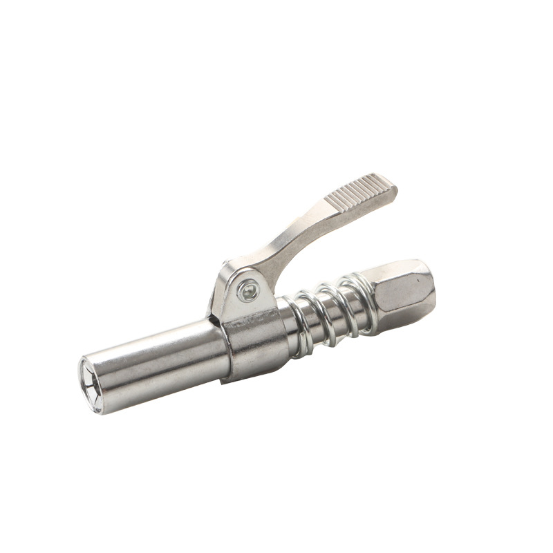 Pistola de grasa boquilla de bloqueo tipo de abrazadera de aceite de alta presión manual eléctrico neumático mantequilla máquina autoblocante boquilla plana accesorios de cabeza plana
