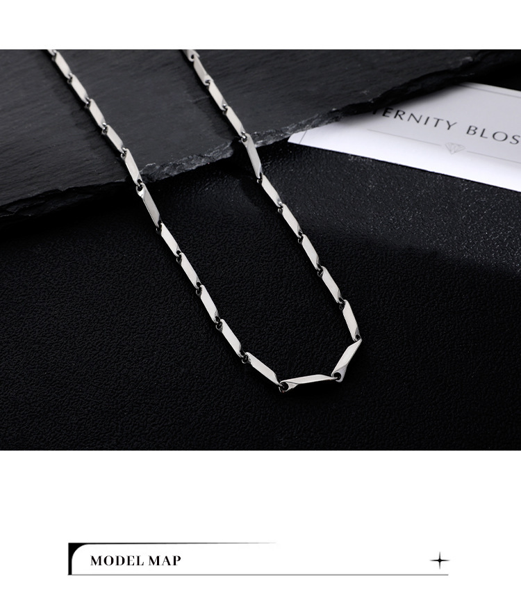 Solid Color Pattern Simple Style Solid Color Titanium Steel Plating Necklace