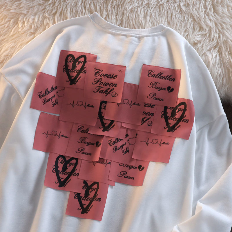 스티커 메모 스웨트셔츠-화이트