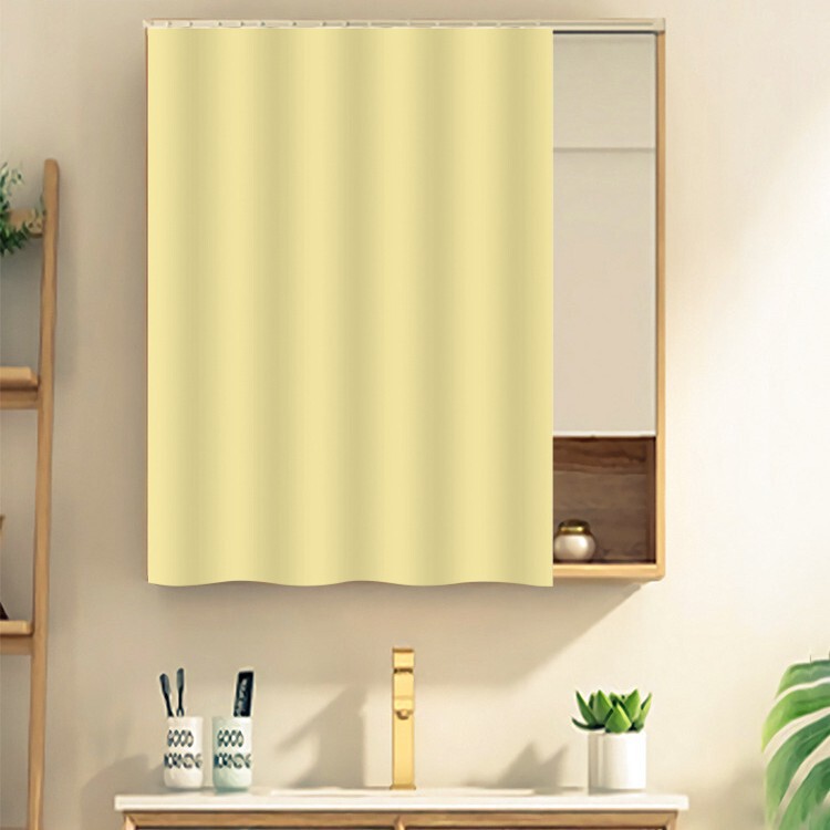 Solid Color Dressing Table Mirror Cover Curtain, No-Drill Bathroom Cabinet Waterproof and Dustproof Curtain, Wardrobe Cover-Up Curtain Solid Color Dressing Table Mirror Cover Curtain, No-Drill Bathroom Cabinet Waterproof and Dustproof Curtain, Wardrobe Cover-Up Curtain