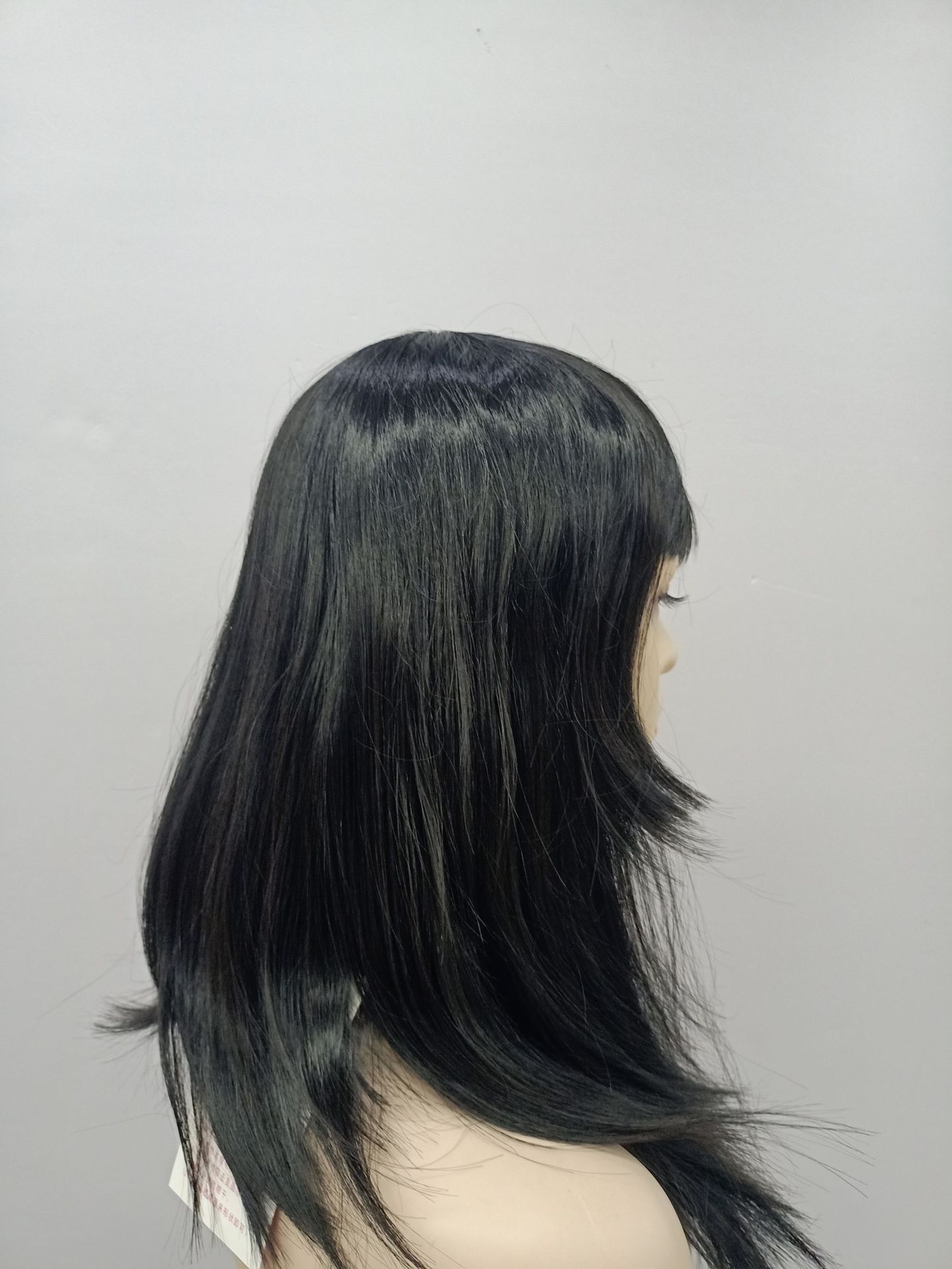 Europa y los Estados Unidos nueva fibra química pelucas de todo el mecanismo de pelucas medianas negras largas