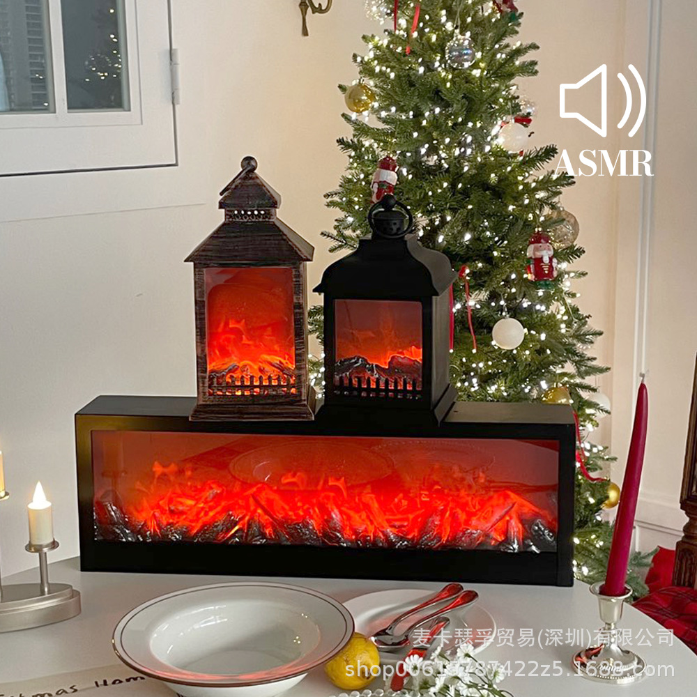 Lámpara LED de simulación de llama Lámpara de color Lámpara de noche Lámpara decorativa Lámpara de chimenea Lámpara de simulación de llama Lámpara de decoración creativa Lámpara de modelado