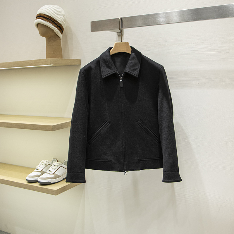 [Lp Version] High Luxury and Age Reduction! High-End Business Casual Autumn and Winter Wool Lapel Short Men's Woolen Jacket Outerwear