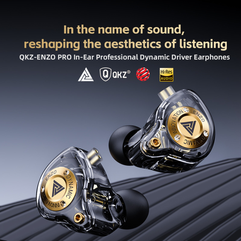 QKZ ENZO PRO Enzo 携帯電話ヘッドフォン インイヤー重低音ワイヤー制御交換可能なワイヤー取り外し可能なヘッドフォン|undefined