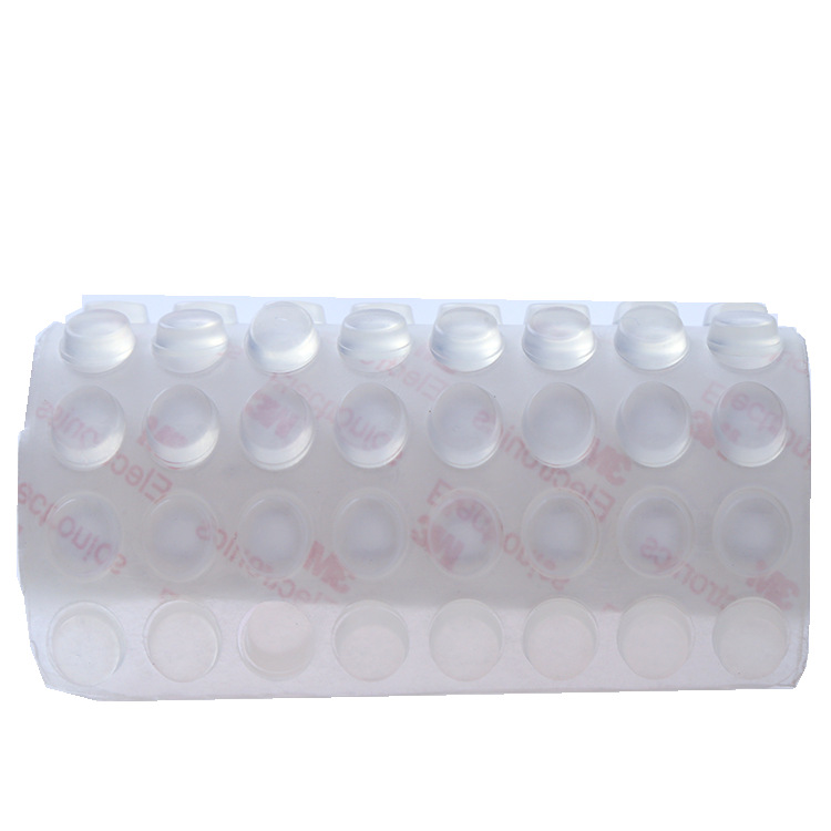 Almohadilla para pies de vidrio, granulada de silicona hemisférica, silenciador de muebles, granulada de silicona anticolisión, almohadilla para pies transparente, granulada de silicona autoadhesiva 6 diámetro 8