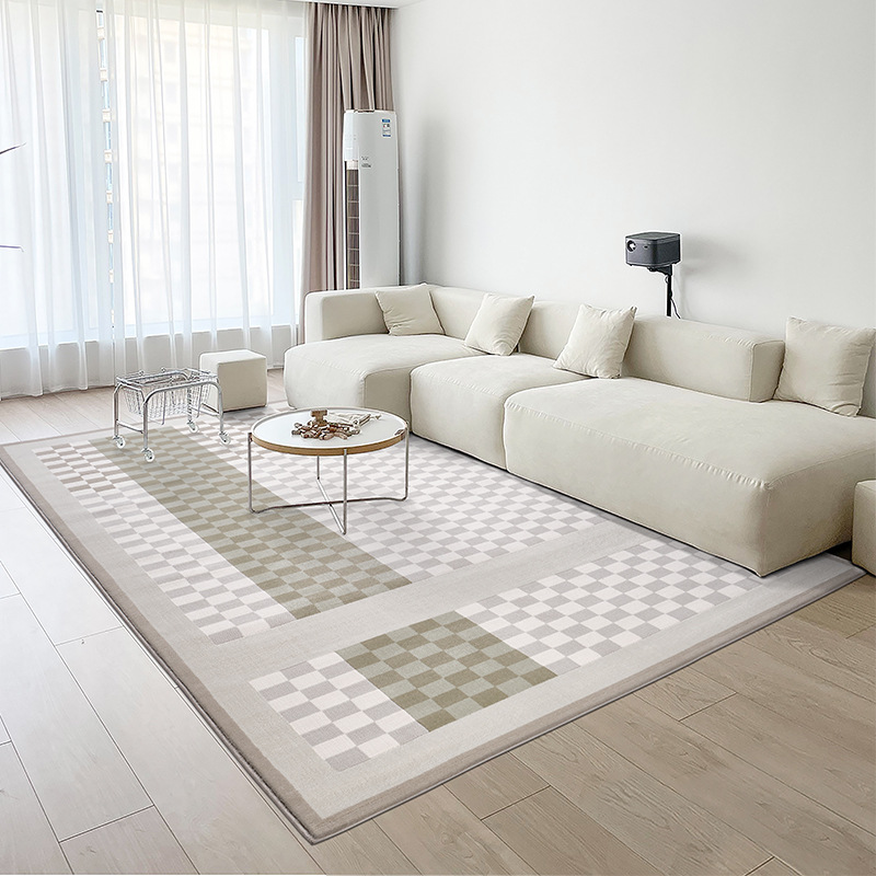 Fábrica de origen alfombra de sala de estar francesa espesa crema viento dormitorio antideslizante sucia fácil de cuidar alfombra de estudio ins