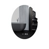 Intelligent oval -shaped LED bathroom mirror toilet anti -fog toilet toilet wall -mounted makeup with light touch screen