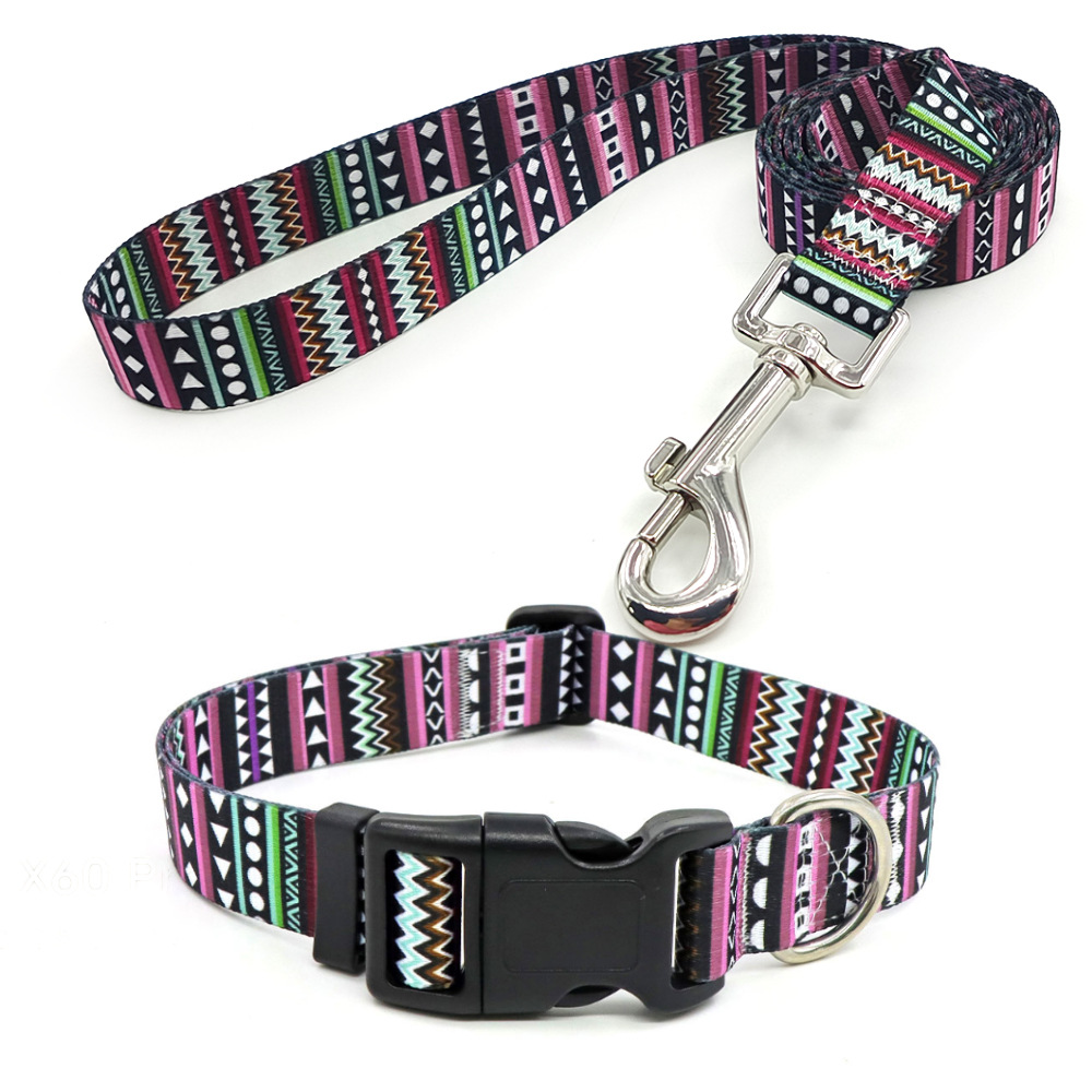 Amazon al por mayor collar de mascota corda de tracción al aire libre paseo perro collar perro collar en el viento
