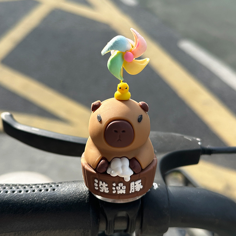 卡通ins风电动车小风车车载摆件创意电瓶车车载配件摩托车装饰品|undefined