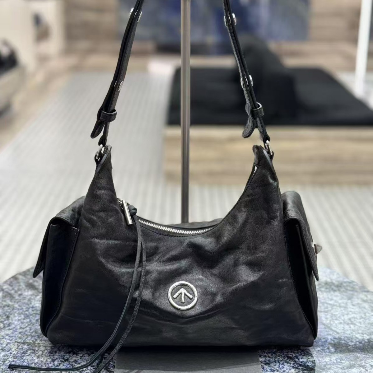 GROT Toast Hobo Commuting Retro Simple Designer Versatile High End Large Capacity Underarm Shoulder Crossbody Soft Bag_voghion.com