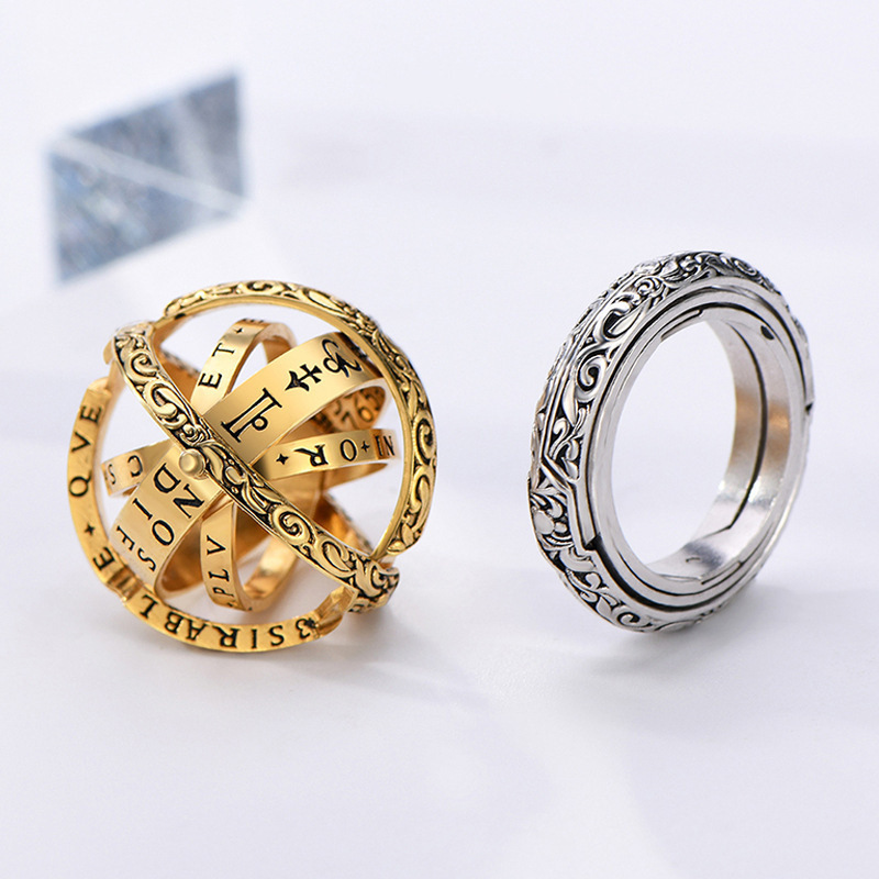 1 Piece Fashion Universe Alloy Plating Couple Rings display picture 1