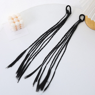 Foreign Trade Children's Black Hair Band Braids Wig Braided Hair Rope Girls Ponytail Dreadlocks Hair Accessories Accessories Cross-Border Wholesale