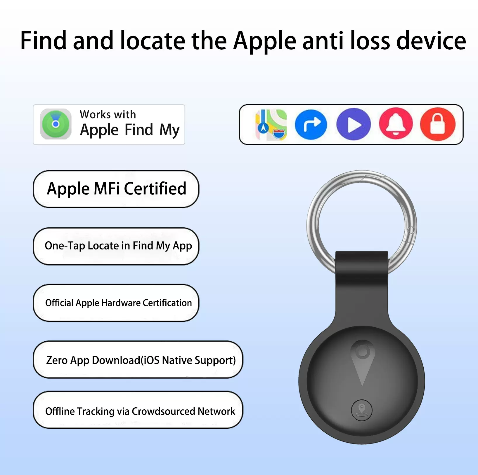 find my查找airtag适用于苹果防丢器 蓝牙宠物追踪智能防丢定位器