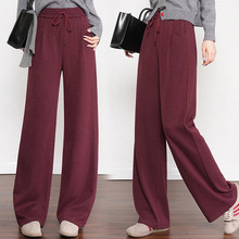 2024秋冬加绒裤子羊毛蚕丝加绒裤子女保暖亲肤垂顺羊毛裤A2440