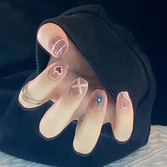 穿戴式指甲貼短款可愛穿戴甲甲片指甲片可拆卸 指甲貼片 成品Y19