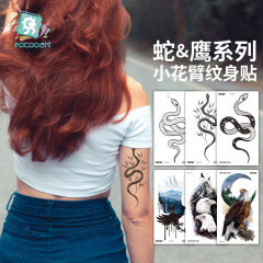 New flower arm tattoo stickers waterproof snake tattoo stickers animal eagle arm stickers wholesale temporary tattoos