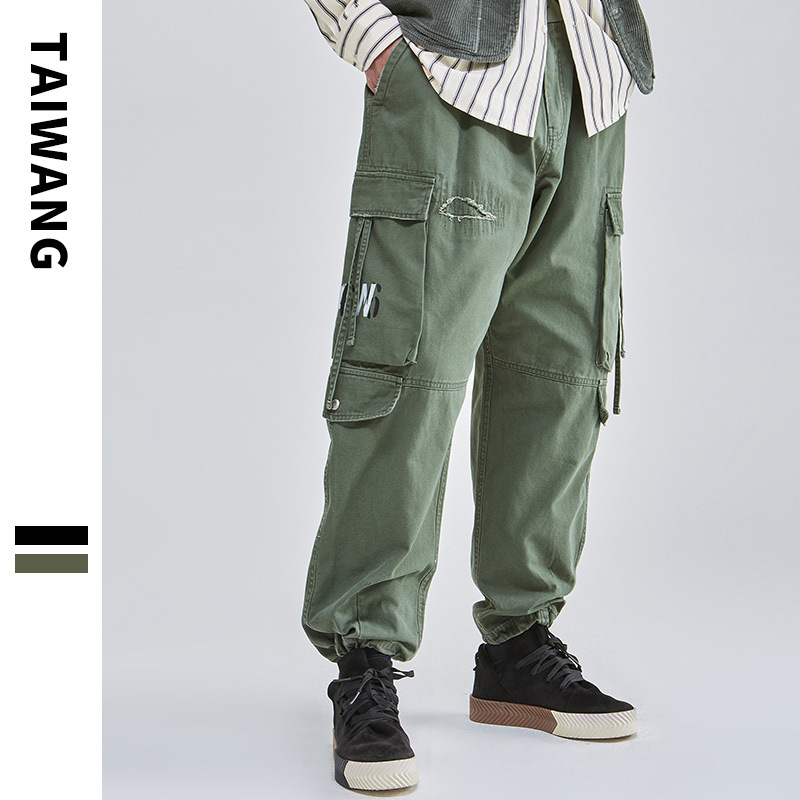 Men's Clothing Thai King Men's Wear Tide Brand Overalls Men 2024 Autumn New Men's Pants Youth Printed Casual Pants_voghion.com