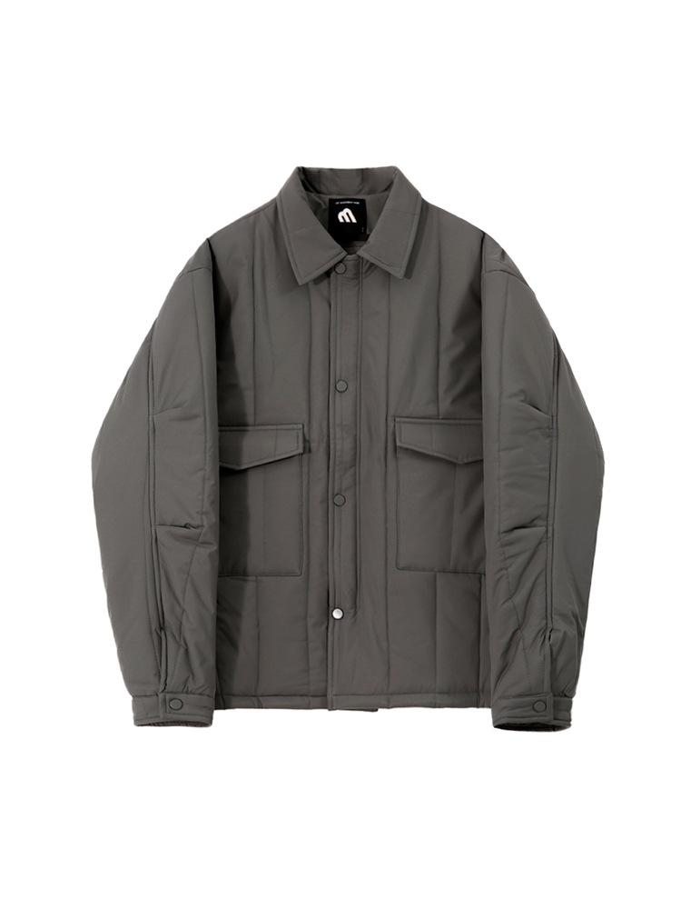 MYQ solapa Abrigo acolchado de algodón para hombres Otoño e Invierno engrosado Abrigo acolchado de algodón estilo coreano nicho de moda ropa de trabajo chaqueta acolchada de algodón