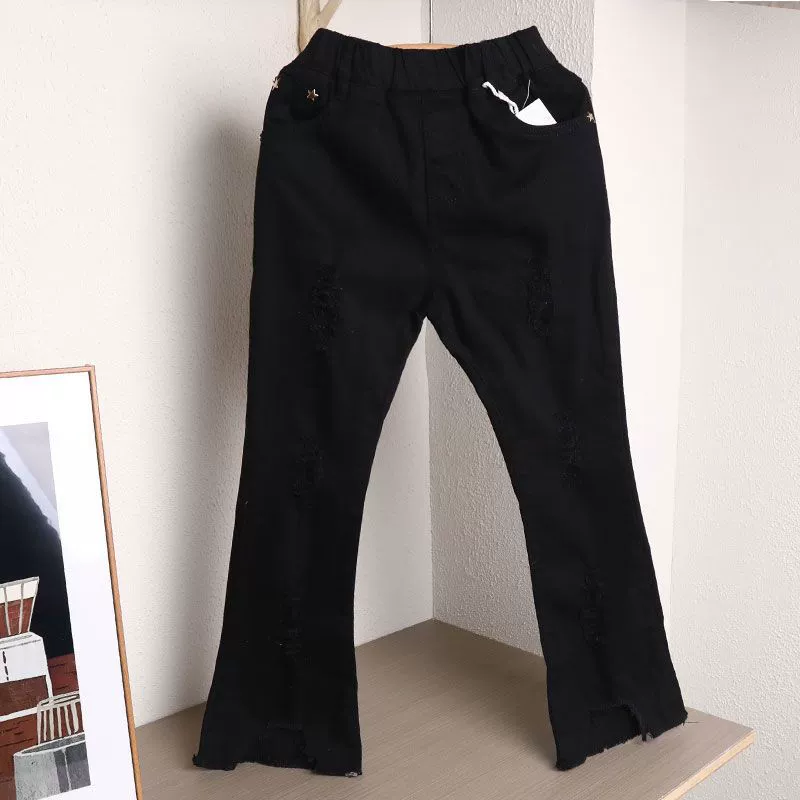 Autumn spring thin children's flared trousers, for teenagers