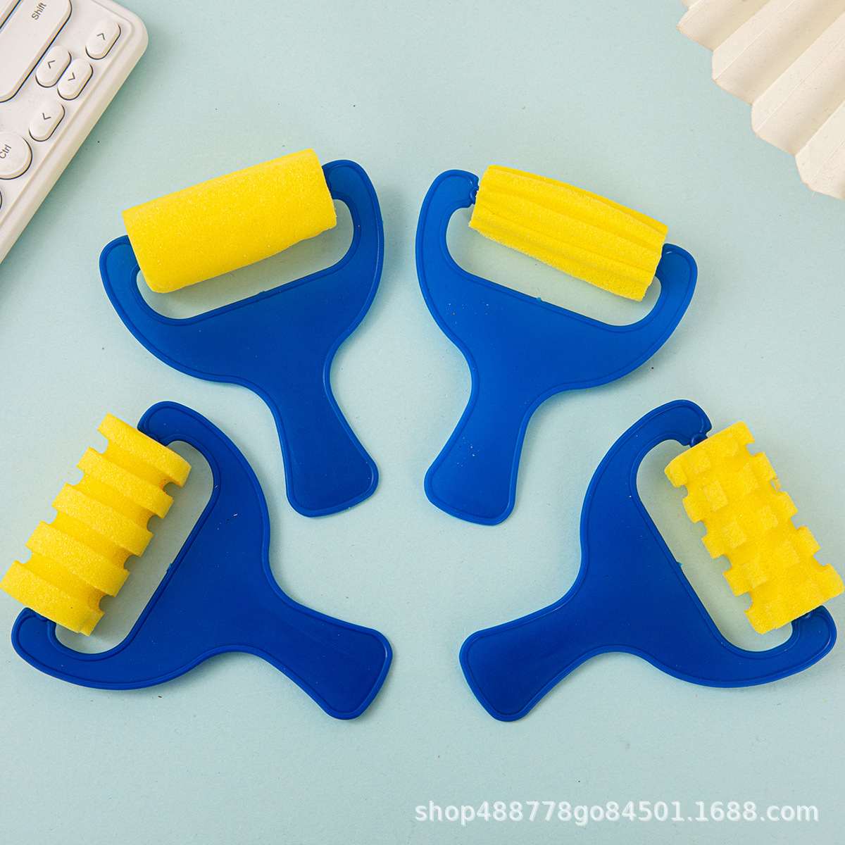 Fabricantes de pintura infantil al por mayor esponja pintura cepillo esponja sello cabeza de hongo EVA rodillo sello diy arte graffiti