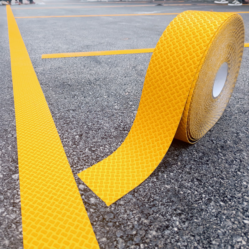 预成型标线带停车场收费站划线标线胶带黄色震荡型公路反光胶带