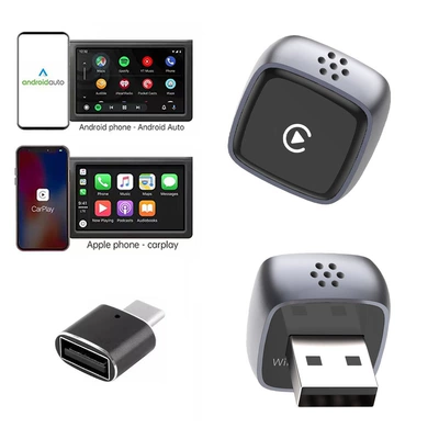 Simsiz CarPlay və Android Auto Wired to Wireless Car - k17a-gun-gray-overseas-version