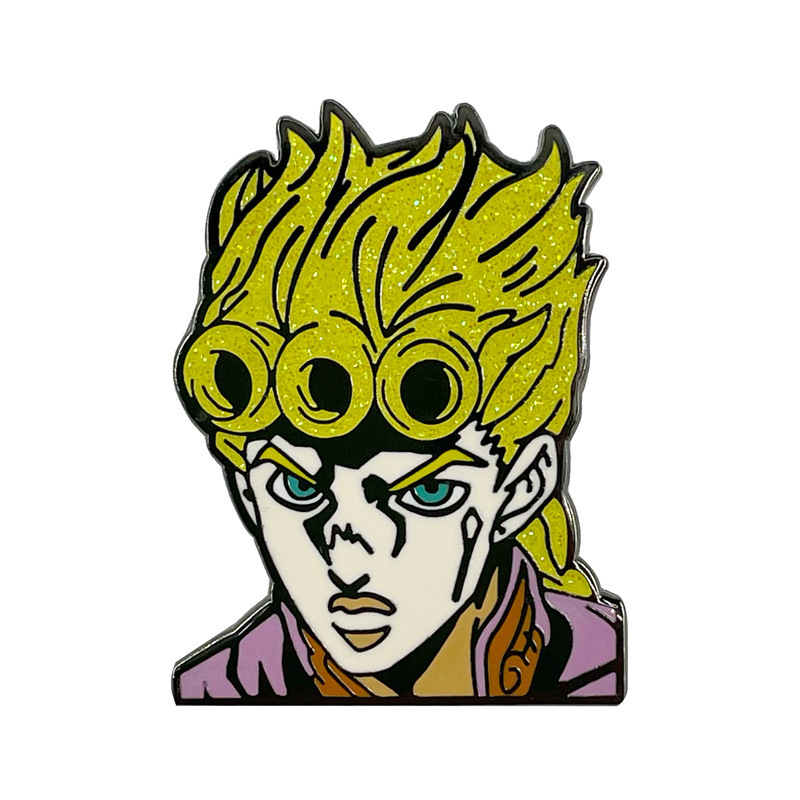 JOJO's wonderful adventure flash metal badge joruno jobana brooch JOJO's wonderful adventure flash metal badge joruno jobana brooch