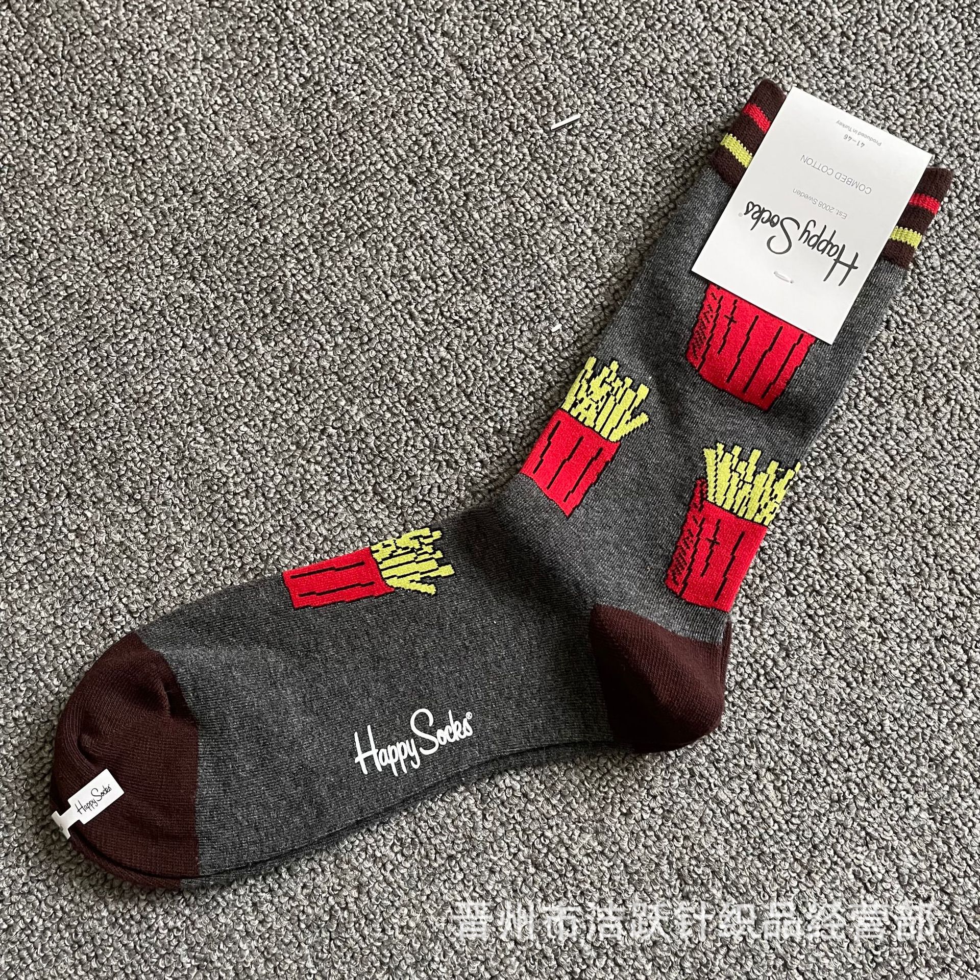 Happy socks新品高品质ハイレザー男性ソックススウェーデンコットンソックスファッションソックスカップルinsロング美脚ソックス