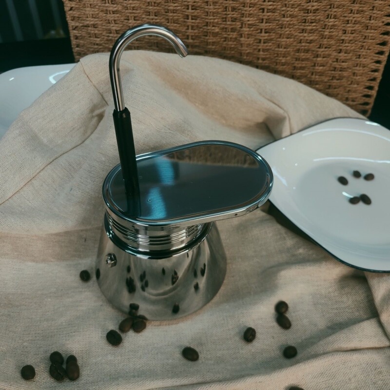 Single-cup Moka pot, Italian-style coffee maker, espresso machine, pour-over coffee maker, 304 stainless steel coffee pot, household Moka pot Single-cup Moka pot, Italian-style coffee maker, espresso machine, pour-over coffee maker, 304 stainless steel coffee pot, household Moka pot