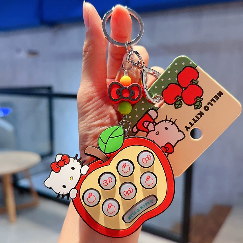 Плюшевый брелок Sanrio Hello Kitty, оригинал, мягкая подвеска 11×7.5 см, коллекционный талисман