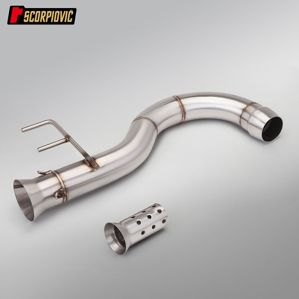Motorcycle Modification Suitable for Spyder F3 Bombardier Spider-Man 1330 Stainless Steel Mid-Section Exhaust Pipe