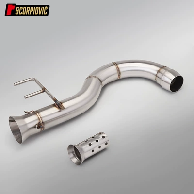 Motorcycle Modification Suitable for Spyder F3 Bombardier Spider-Man 1330 Stainless Steel Mid-Section Exhaust Pipe