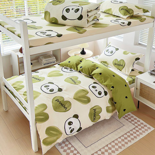 Cotton student dormitory three-piece cotton sheets quilt cover college unit staff bedding wholesale