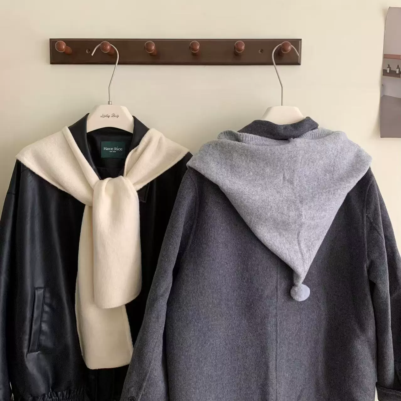 Шаль с капюшоном