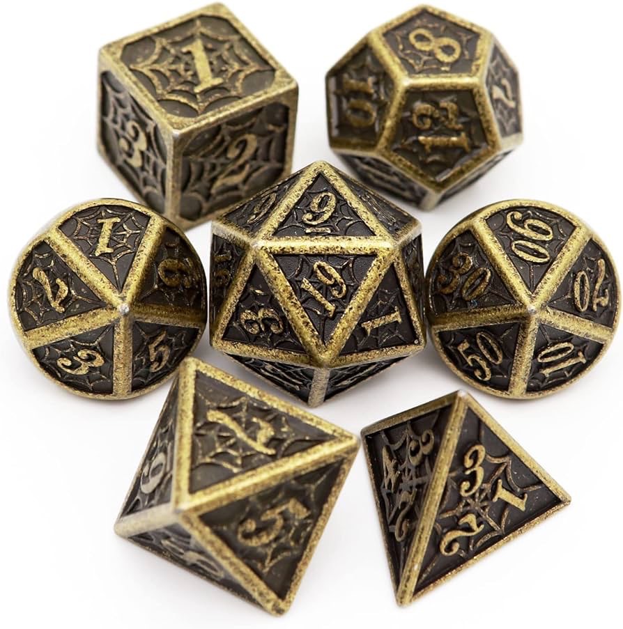 Dados de metal dnd dragón y mazmorras juego de mesa juego de dados sólidos trpg running ground poliedro cromado