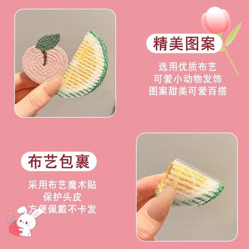 Baby Hair Clips with Velcro Magic Stickers for Babies, Fringe Hair Clips for Toddlers, Baby Hair Accessories, Infant Hairpins, Children's Hair Ornaments