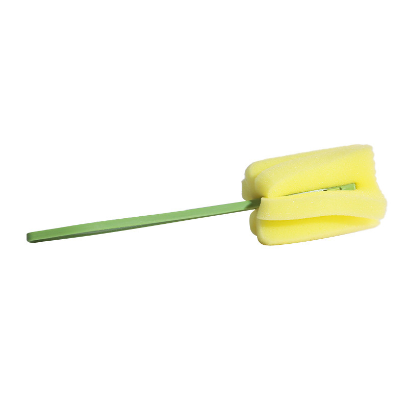 Sponge Cleaning Stick for Men’s Toy Care, Portable Rinse Tool with Cotton Ball, Yellow — detail image 4