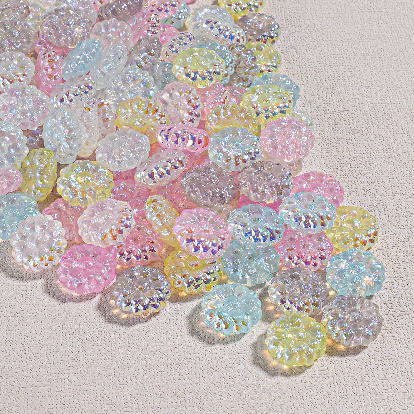 Belleza de hielo 1.5 agujero recto margarita de doble cara 14.5MM accesorios de pulsera joyería llavero DIY hecha a mano productos semiacabados