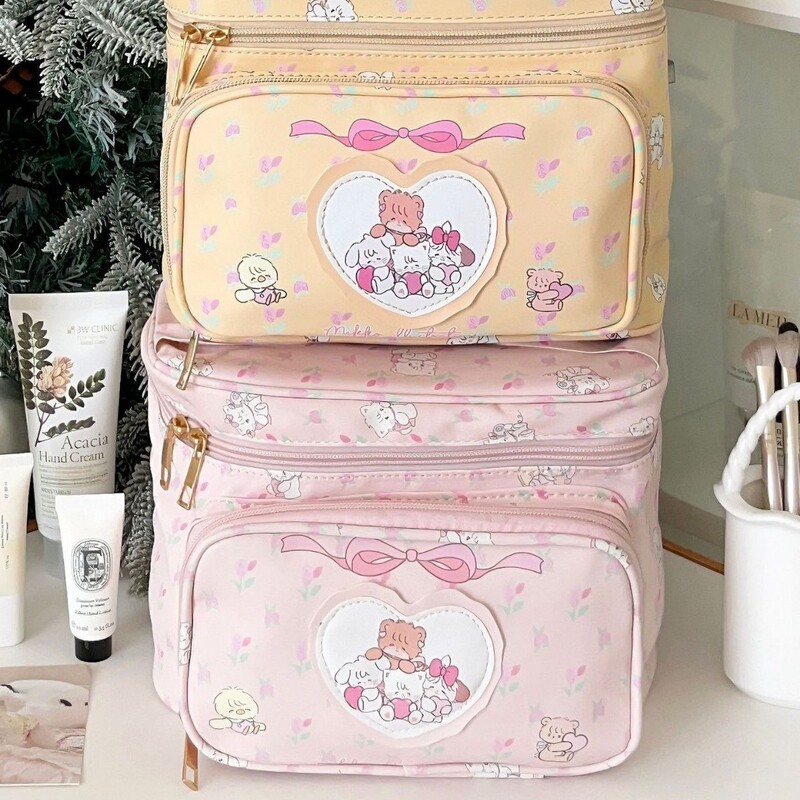 New Cute Princess Cosmetic Bag Large Capacity Cartoon Popular Mikko Girly Heart Cosmetics Bag Handbag